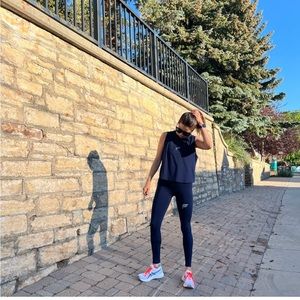 Fabletics navy blue cropped tank top